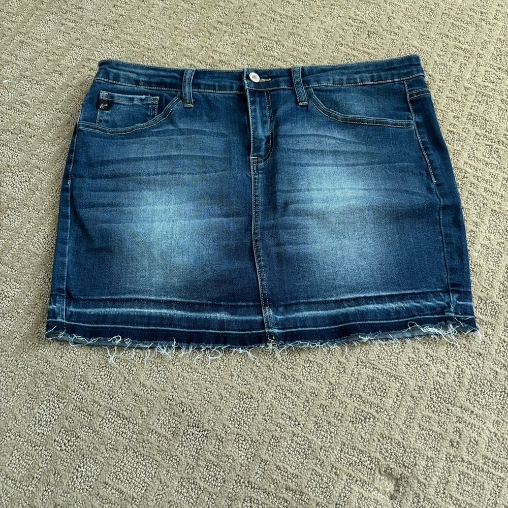 KanCan Denim Released Hem Mini Skirt Size 13/30